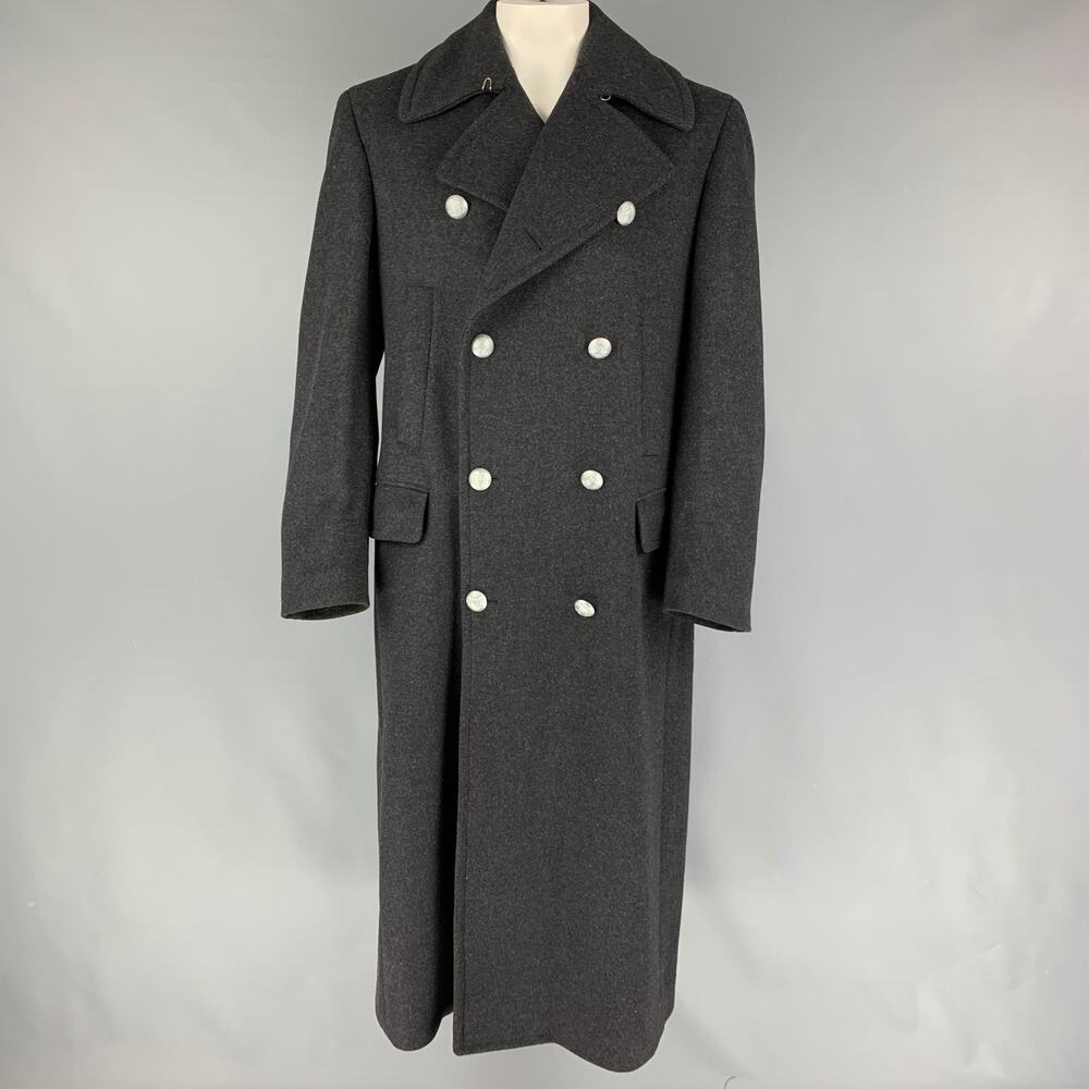 MICHAEL KORS Size 38 Charcoal Wool Blend Double Breasted Coat